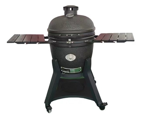 Kömür 22 Inch Dot Pattern Kara Pizza Taşıyla Seramik Kamado ızgaraları