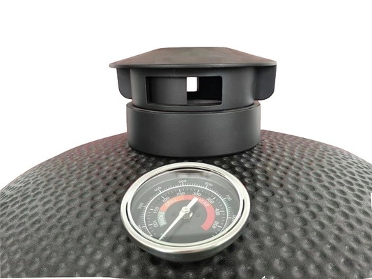 Kömür 22 Inch Dot Pattern Kara Pizza Taşıyla Seramik Kamado ızgaraları