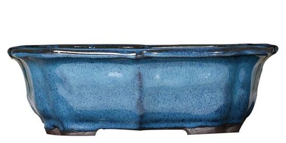 Sırlı Bonsai 30x23x10cm Mavi Seramik Kapalı Bitki Saksıları